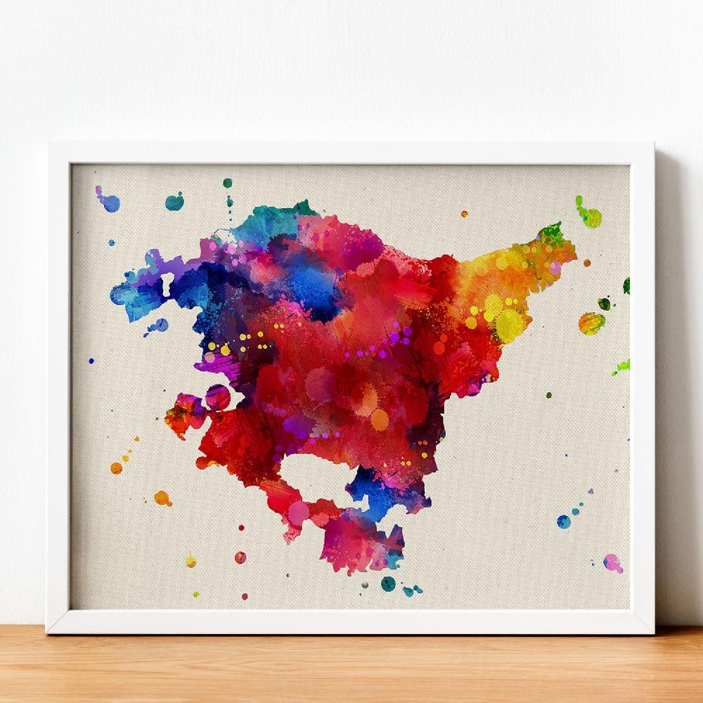 nacnic Póster de Mapa de Pais Vasco