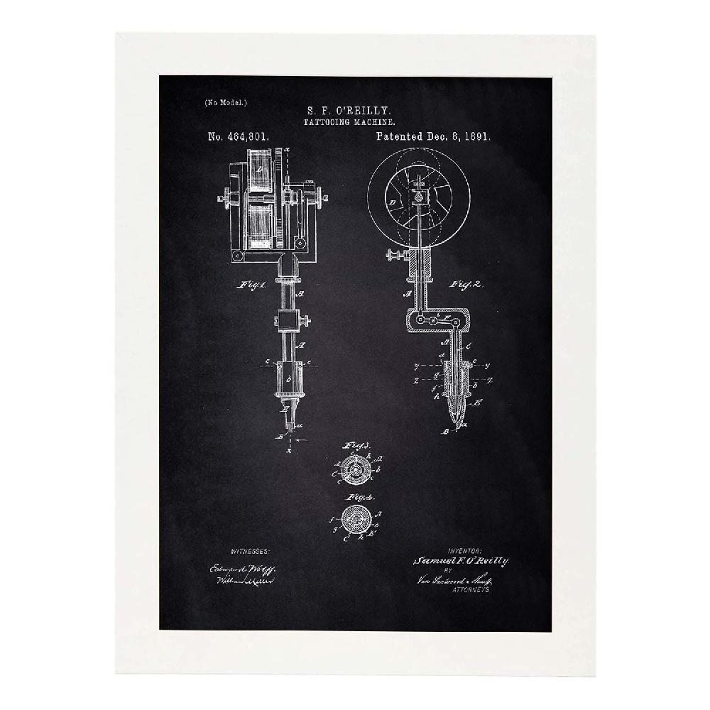 Nacnic Poster De Maquina De Tatuajes Antigua