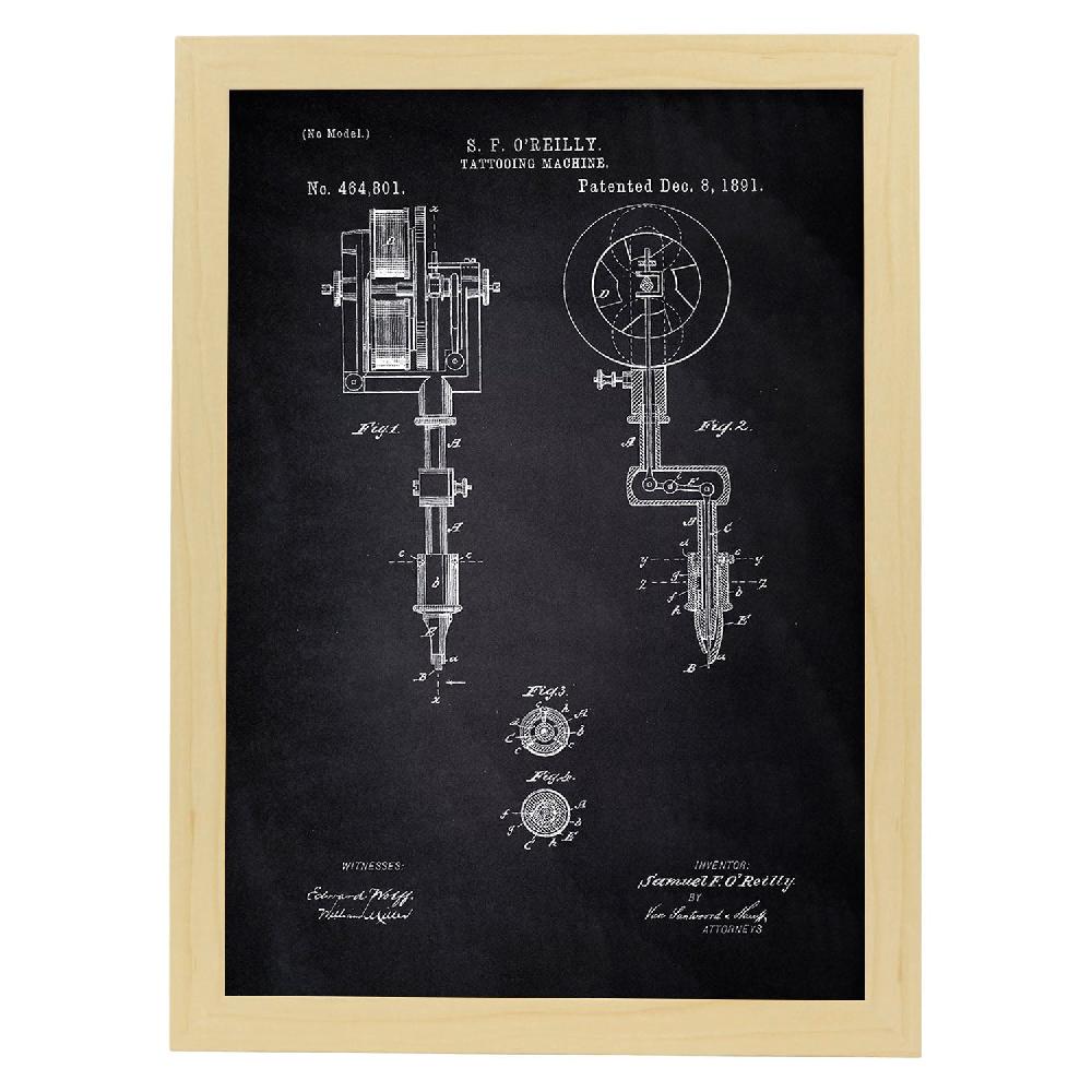 Nacnic Poster De Maquina De Tatuajes Antigua
