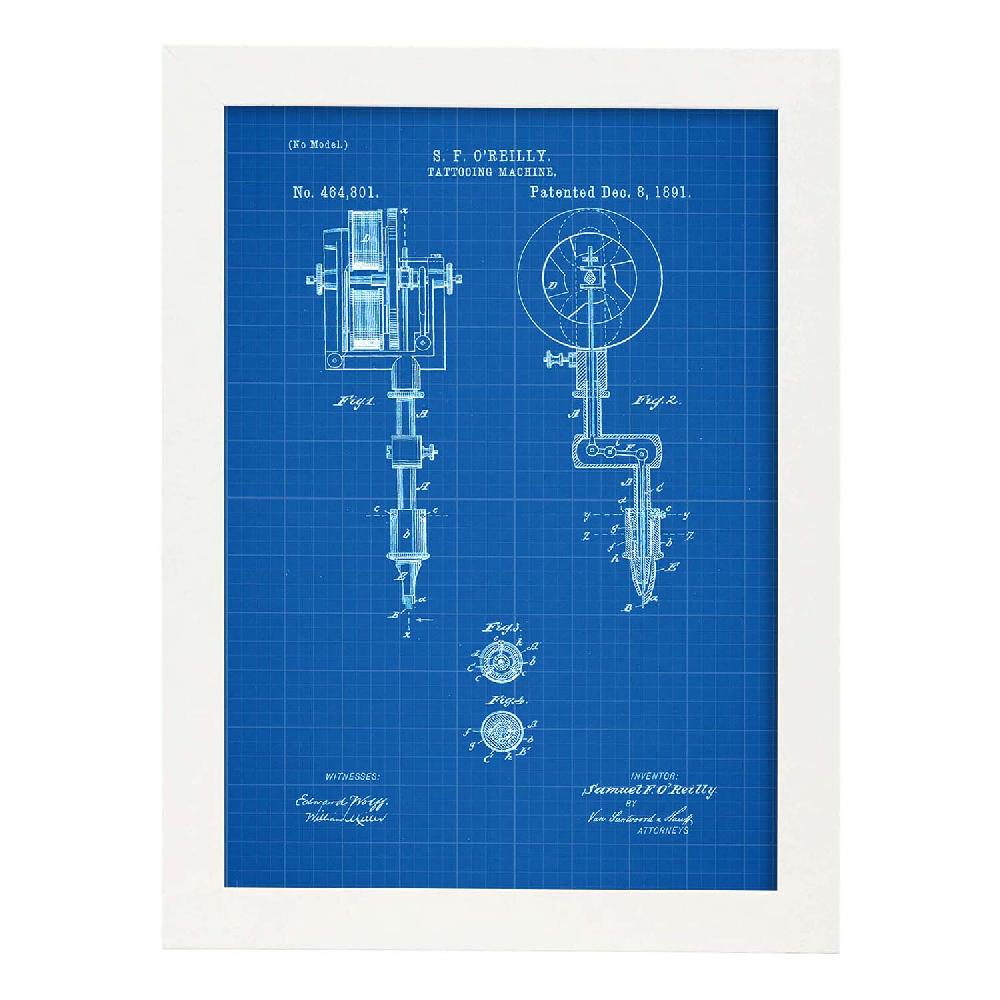Nacnic Poster De Máquina De Tatuajes Antigua