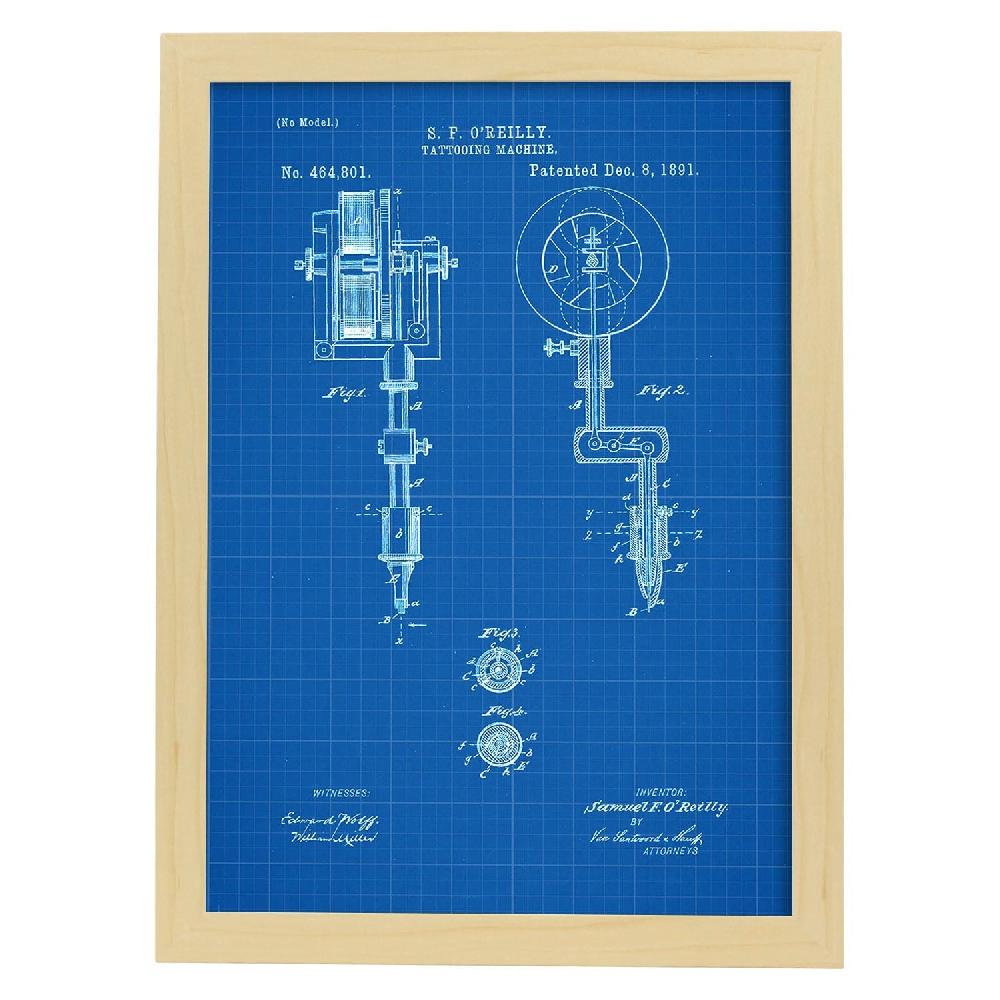 Nacnic Poster De Máquina De Tatuajes Antigua