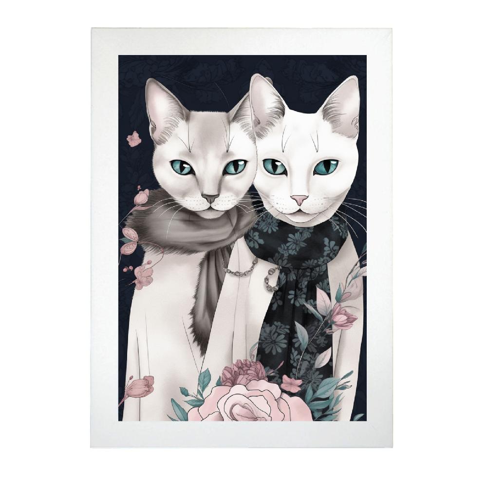 Nacnic Póster De Moda Con Gatos