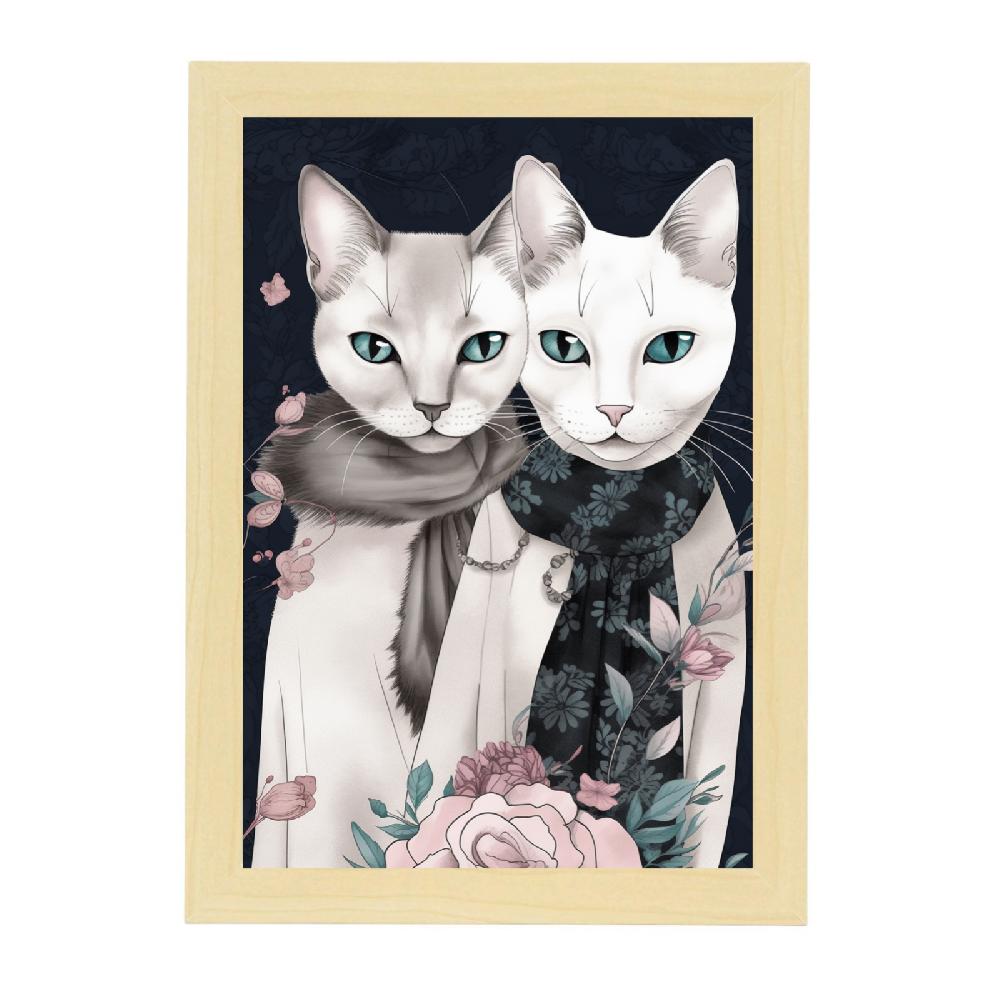 Nacnic Póster De Moda Con Gatos