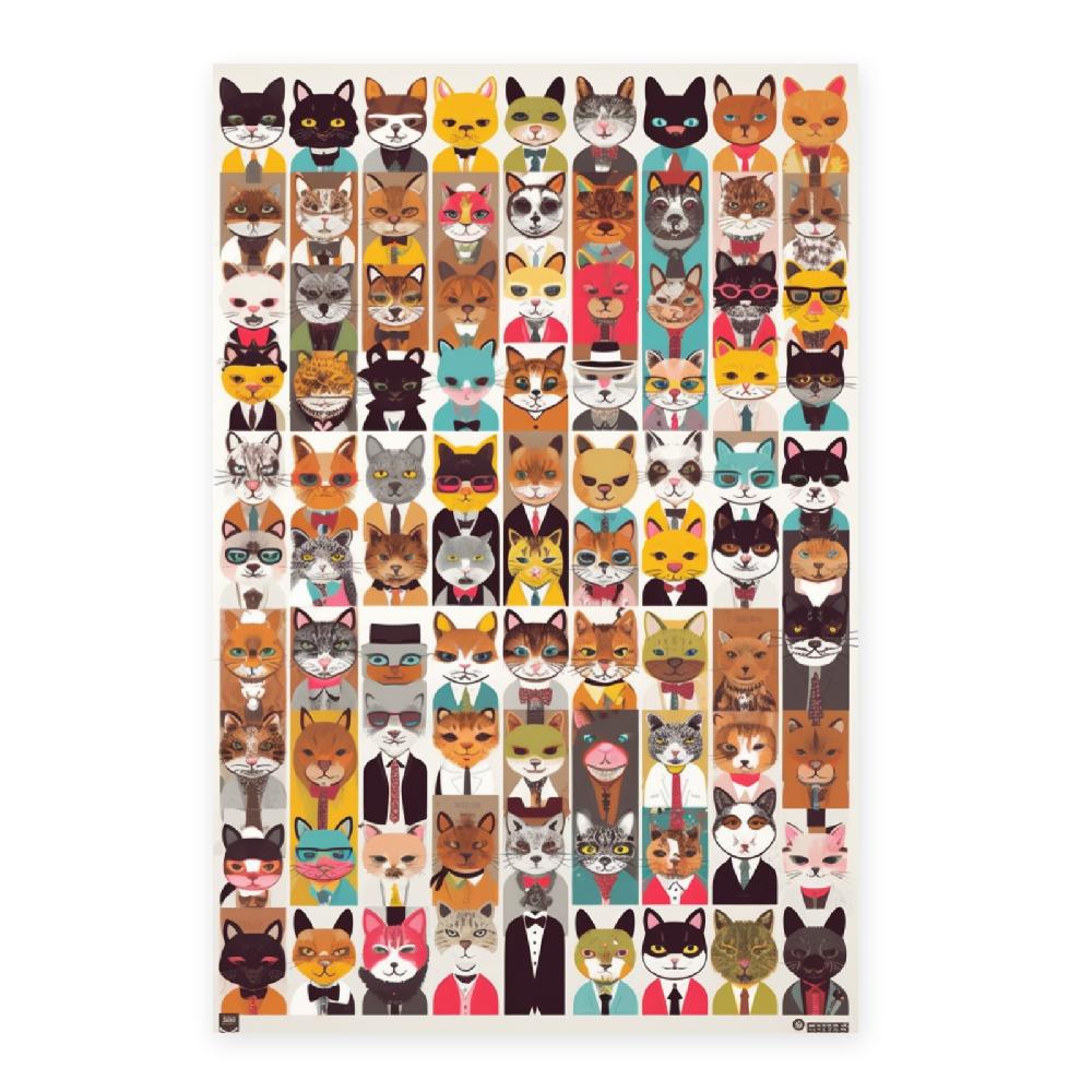 Nacnic Póster De Moda Gatos