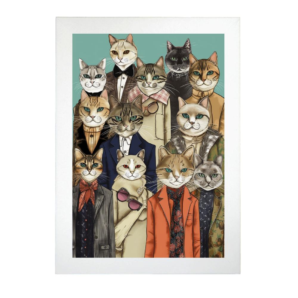 Nacnic Póster De Moda Gatos Con Estilo