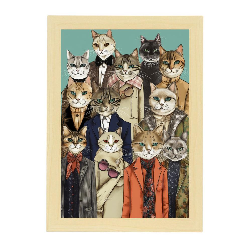 Nacnic Póster De Moda Gatos Con Estilo