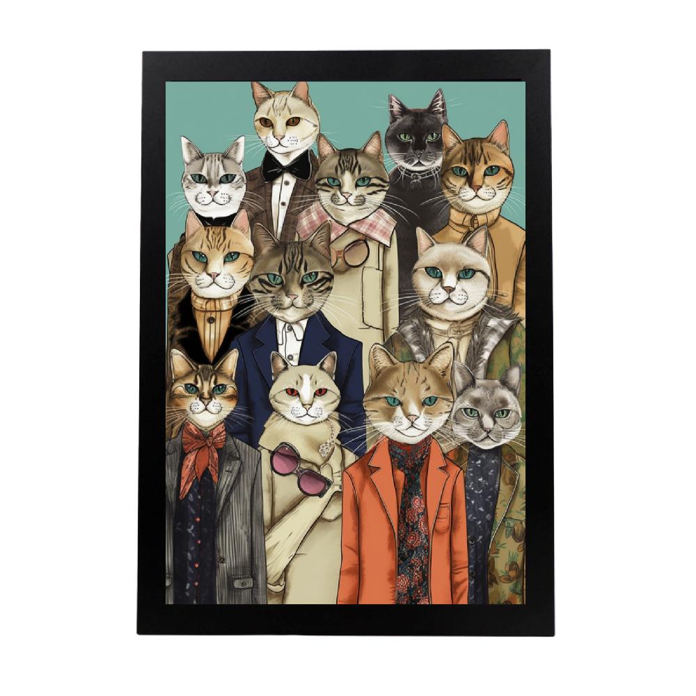 nacnic Póster de Moda Gatos con Estilo
