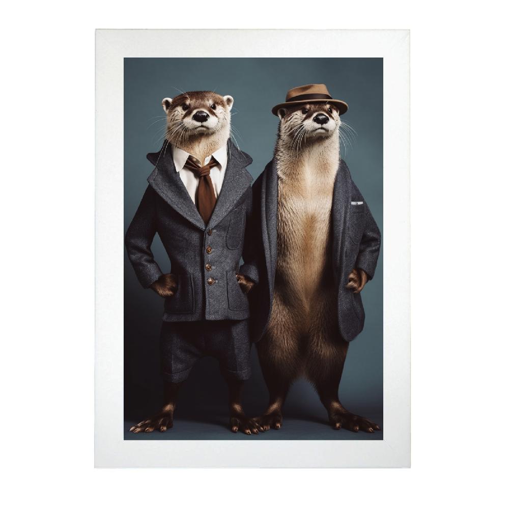 Nacnic Póster De Moda Nutrias Elegantes Acuáticas