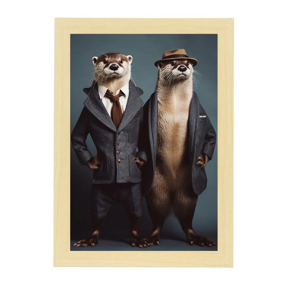 Nacnic Póster De Moda Nutrias Elegantes Acuáticas