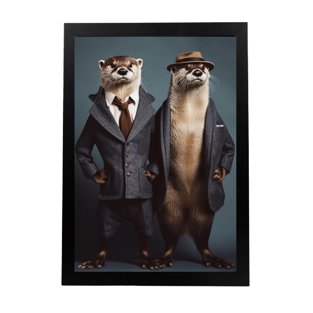 nacnic Póster de Moda Nutrias Elegantes Acuáticas