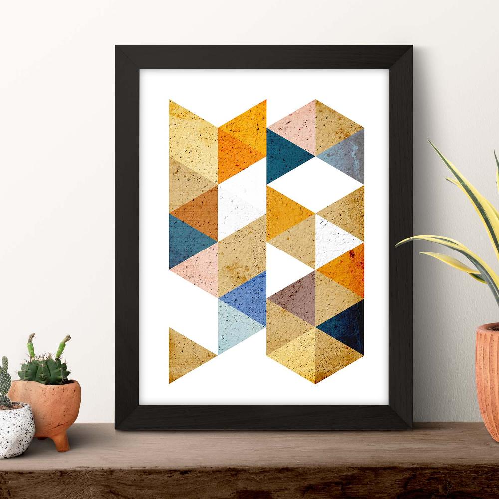 Nacnic Póster De Otoño Geométrico 2 Colorido