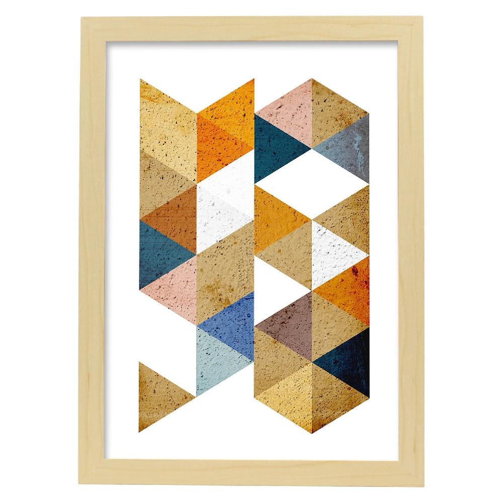 Nacnic Póster De Otoño Geométrico 2 Colorido