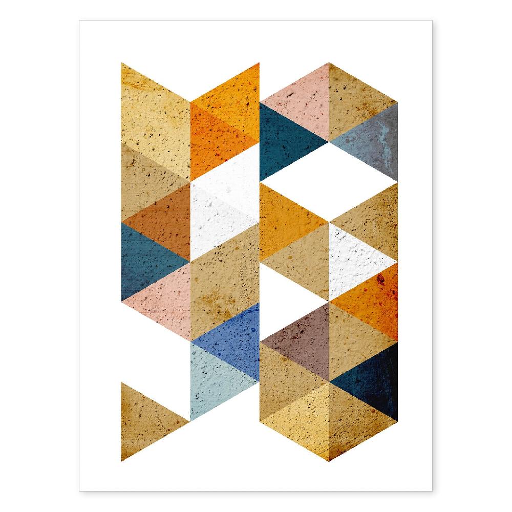 nacnic Póster de Otoño Geométrico 2 Colorido