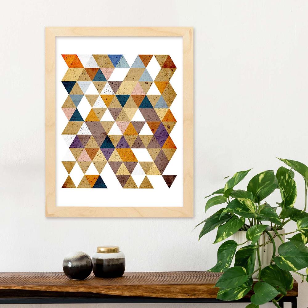 Nacnic Póster De Otoño Geométrico Colorido
