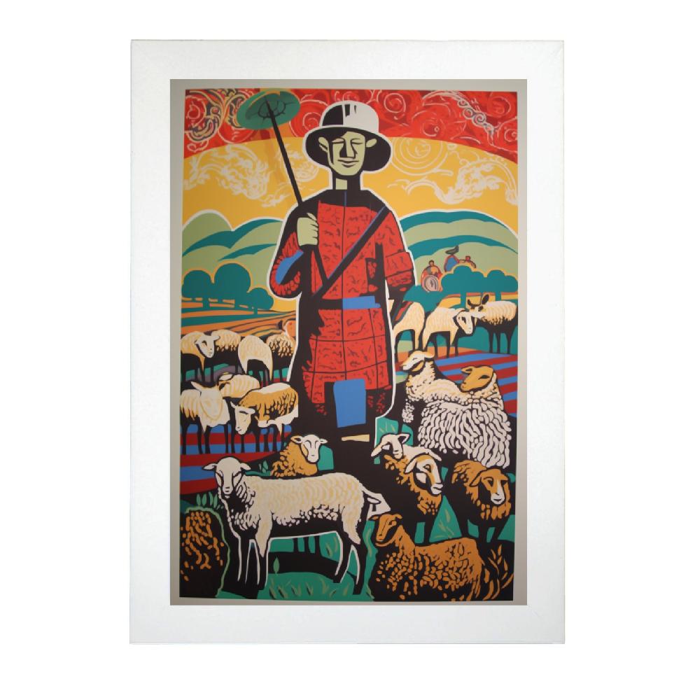 Nacnic Póster De Oveja Disfrazada Cuidando Cosecha