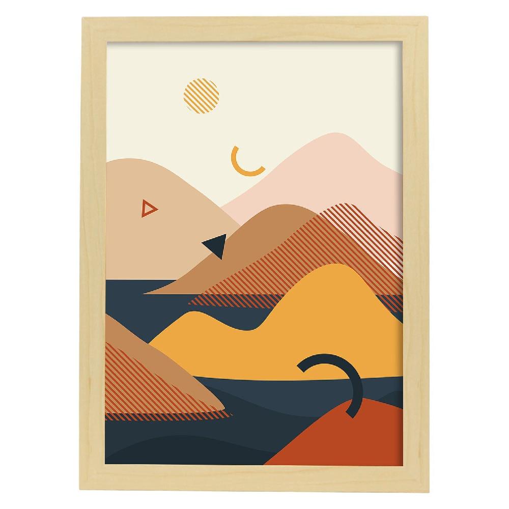 Nacnic Póster De Paisajes Abstractos Coloridos