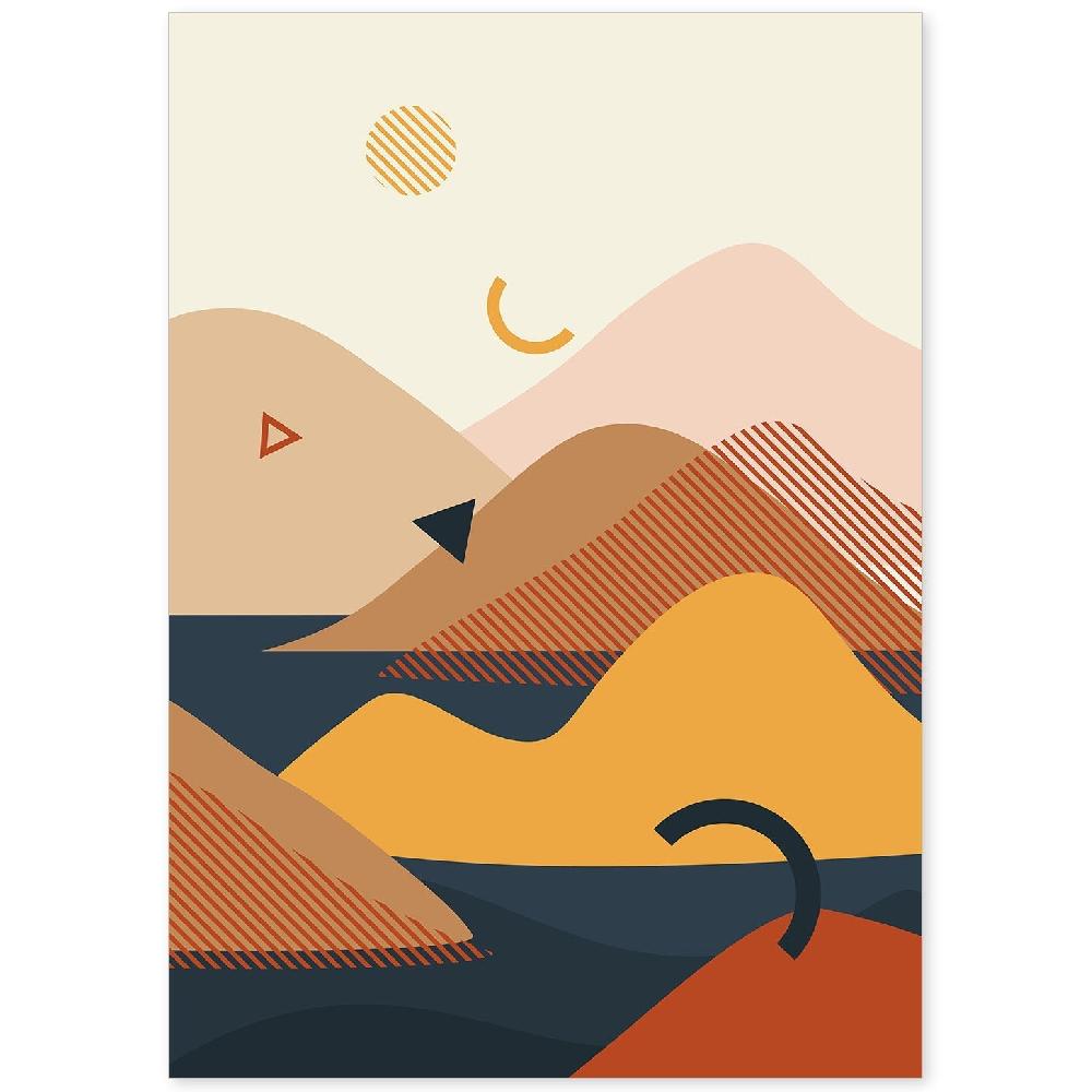 nacnic Póster de Paisajes Abstractos Coloridos
