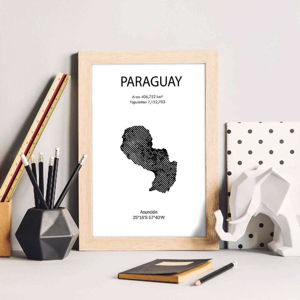 Nacnic Póster De Paraguay Y Continentes