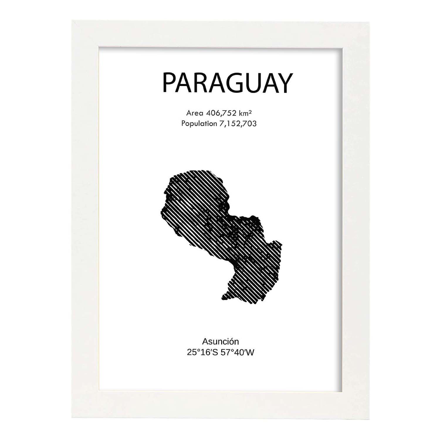 Nacnic Póster De Paraguay Y Continentes