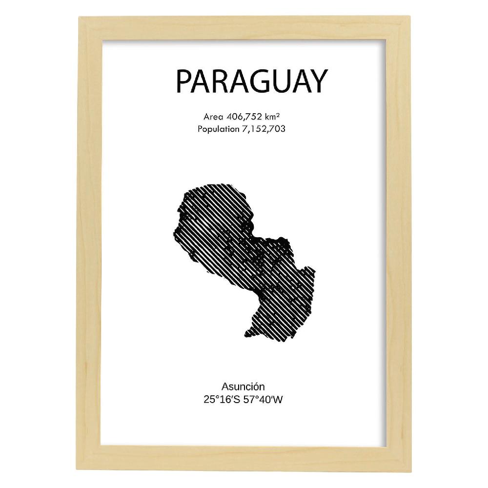 Nacnic Póster De Paraguay Y Continentes