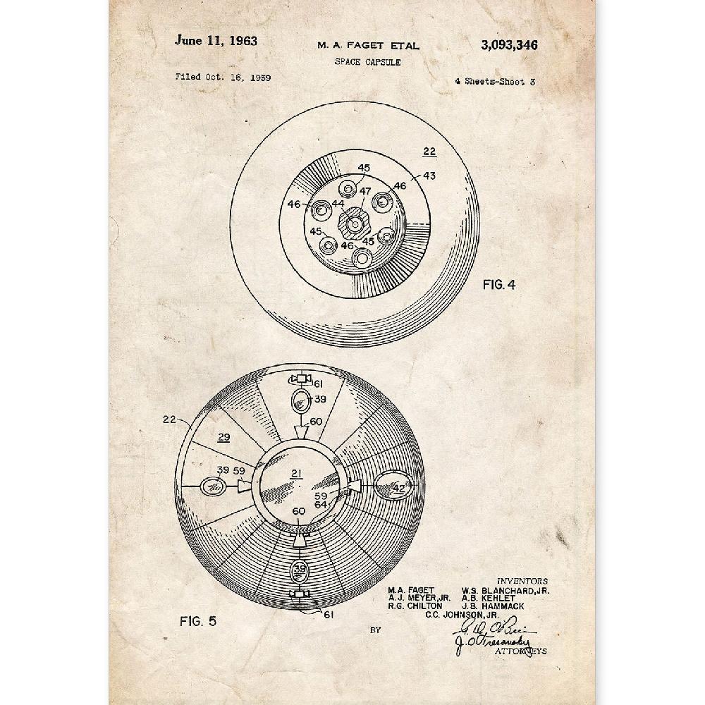nacnic Poster de Patente de Capsula Espacial 2