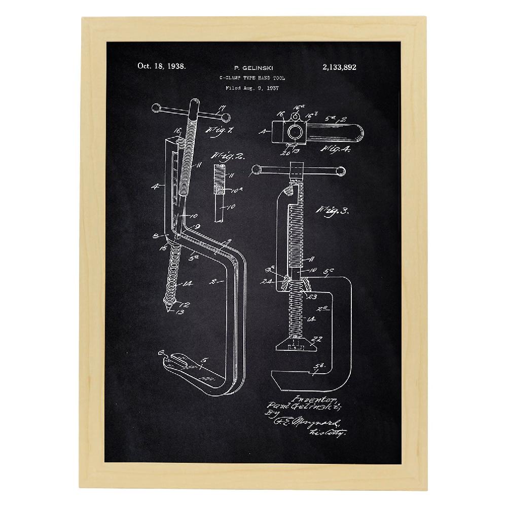 Nacnic Poster De Patente De Garra De Mano Antigua