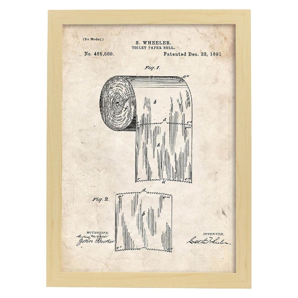 Nacnic Póster De Patente De Papel Higiénico Nacnic