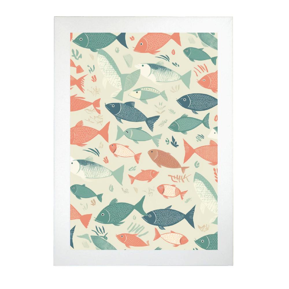 Nacnic Póster De "Patrón De Peces Variados"