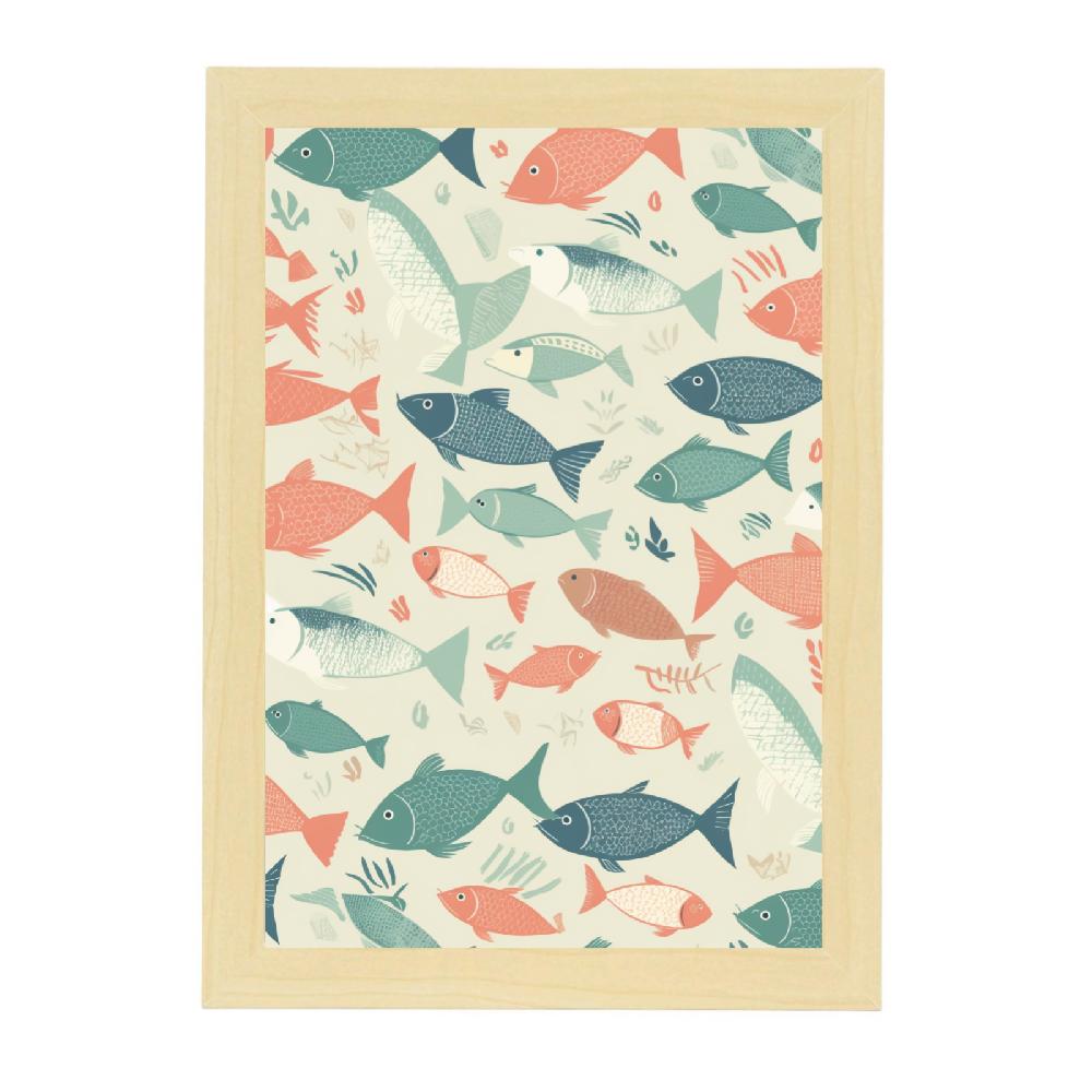 Nacnic Póster De "Patrón De Peces Variados"