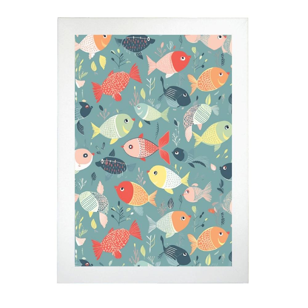 Nacnic Póster De Patrón De Peces Variados