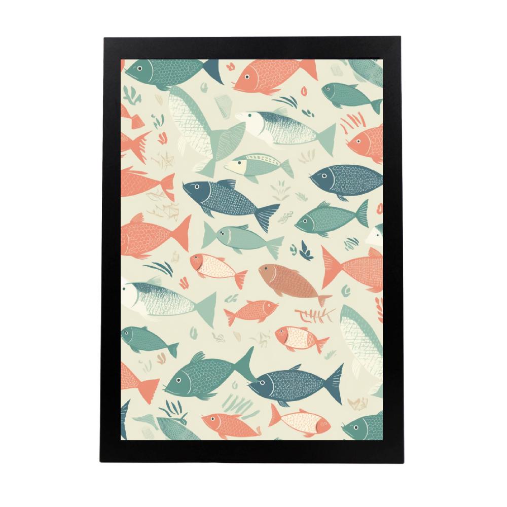 nacnic Póster de "Patrón de Peces Variados"