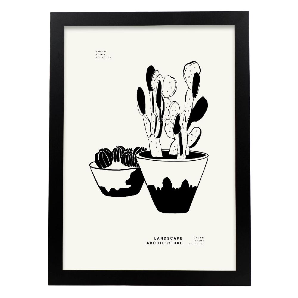 Nacnic Póster De Pequeños Cactus En Maceta