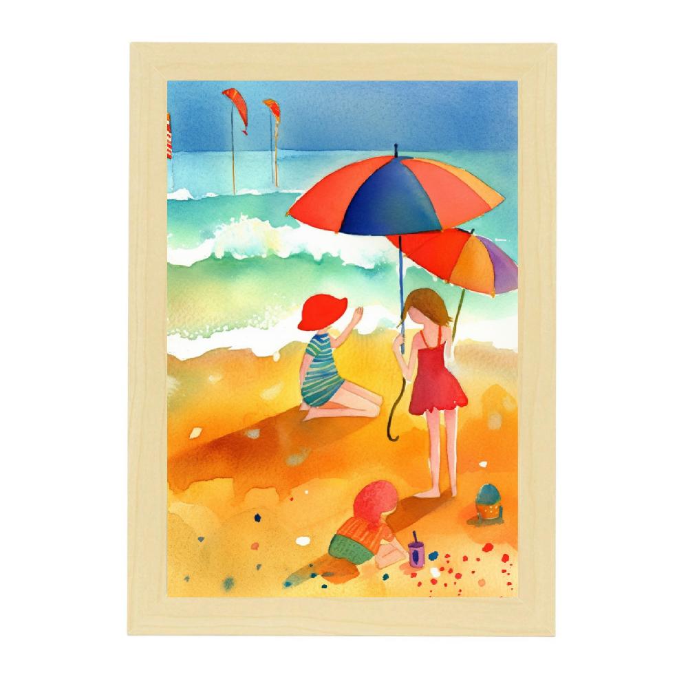 Nacnic Póster De Playa Colorida