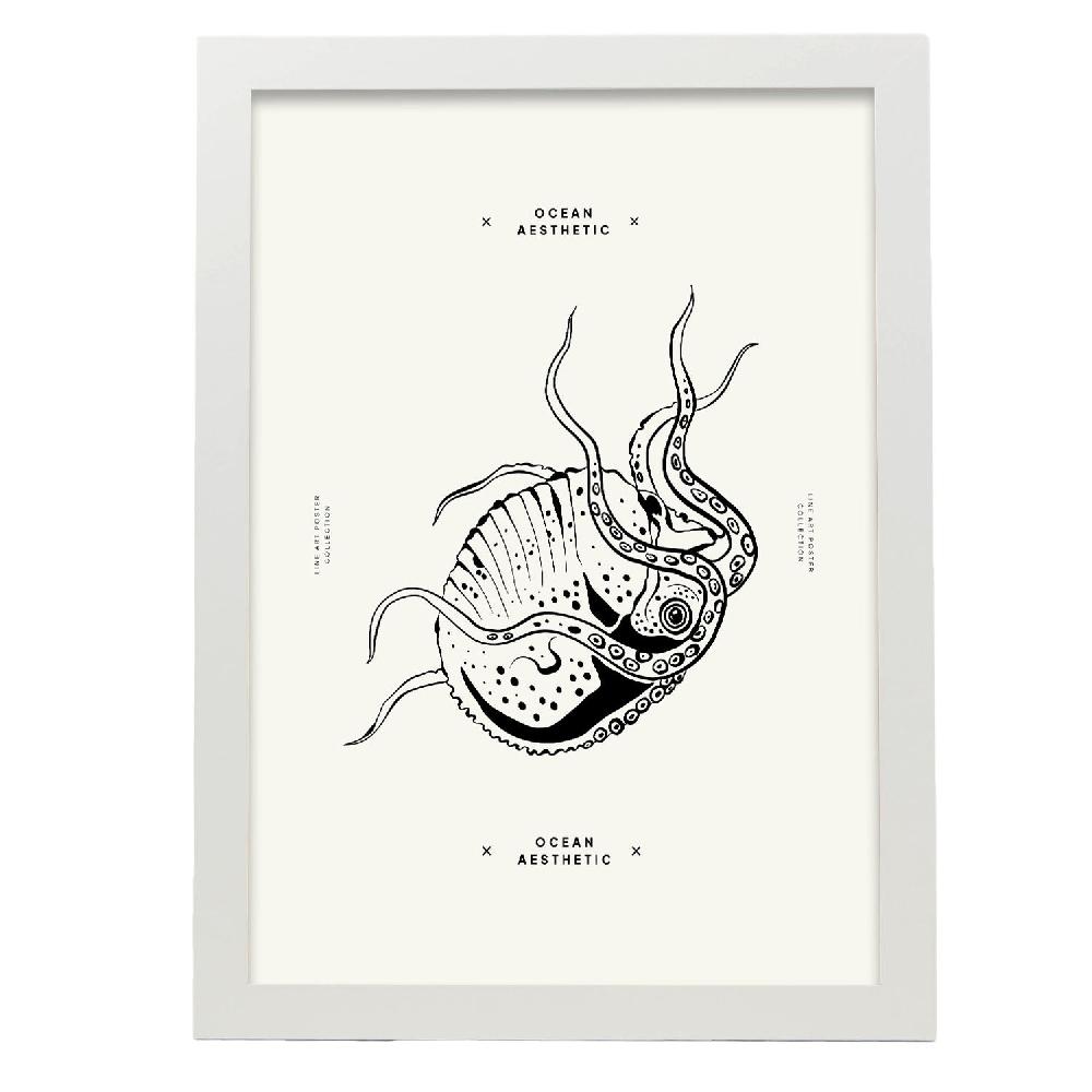 Nacnic Póster De Pulpo Desnudo