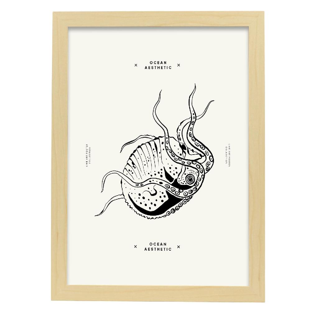 Nacnic Póster De Pulpo Desnudo
