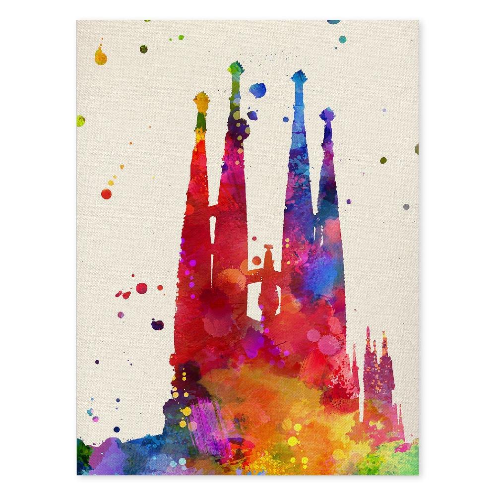 nacnic Póster de Sagrada Familia y Mapas de España