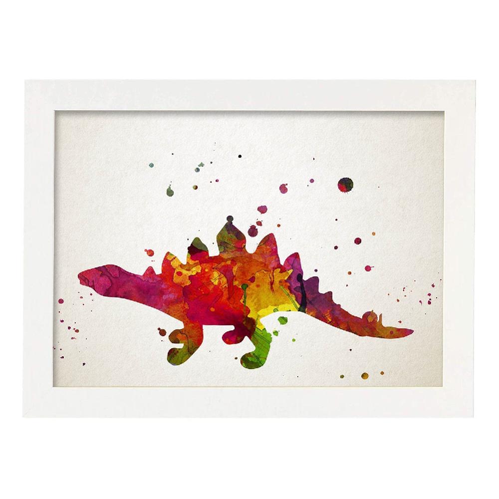 Nacnic Póster De Stegosaurus En Acuarela
