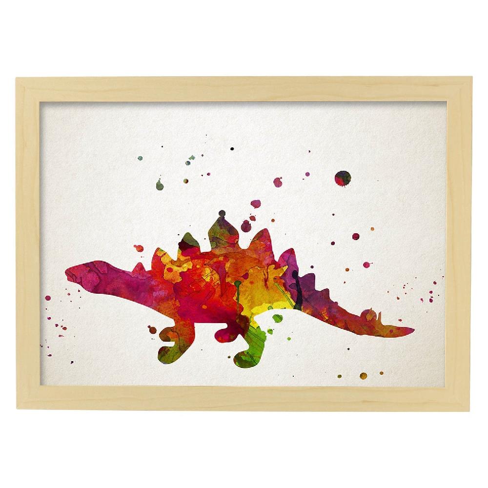 Nacnic Póster De Stegosaurus En Acuarela