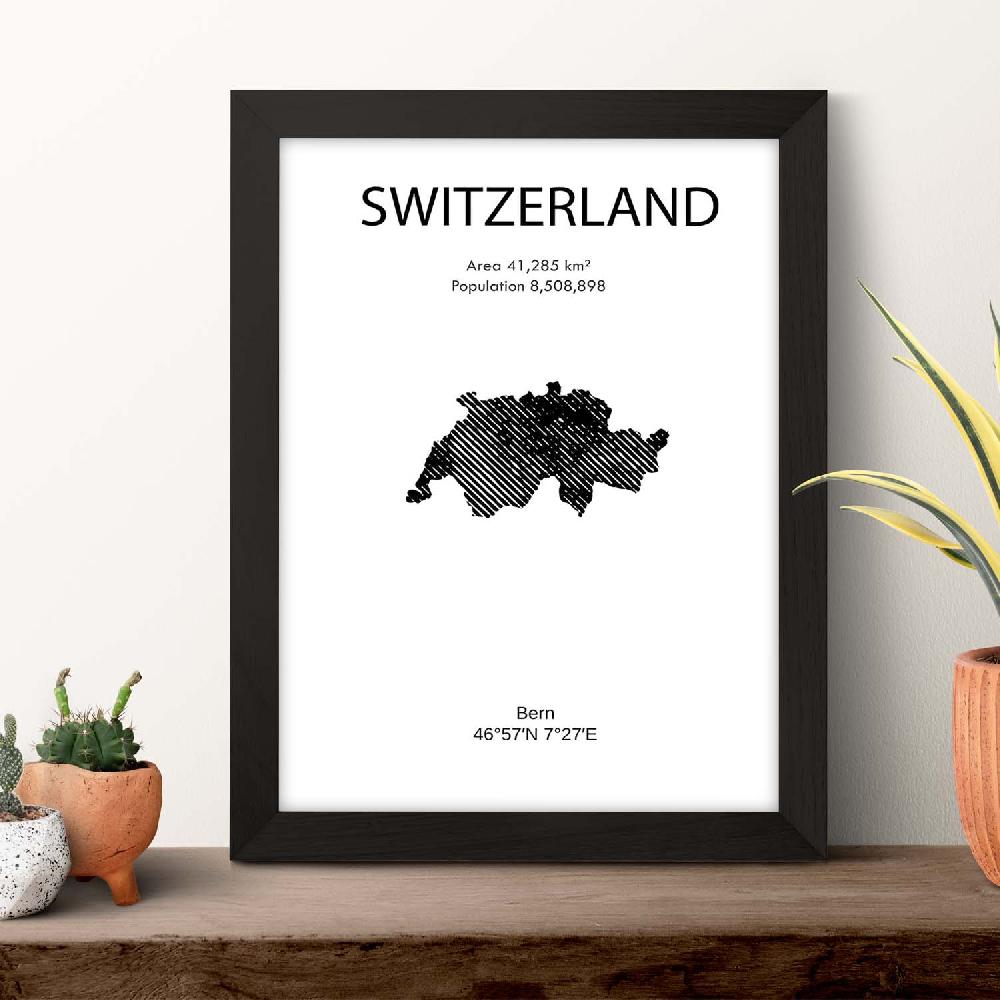 Nacnic Póster De Suiza Del Mundo