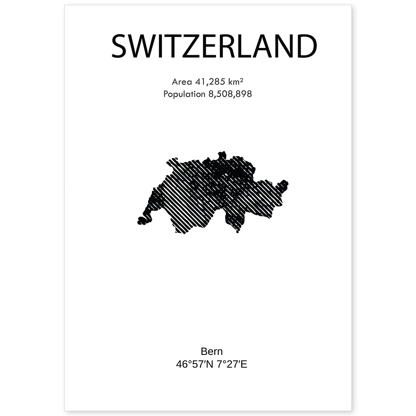 nacnic Póster de Suiza del Mundo