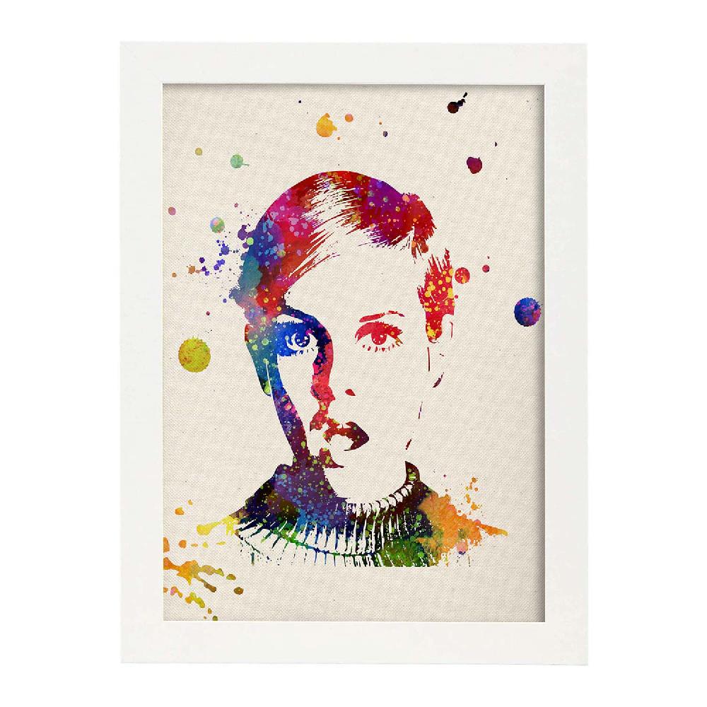 Nacnic Poster De Twiggy En Acuarela De Cine