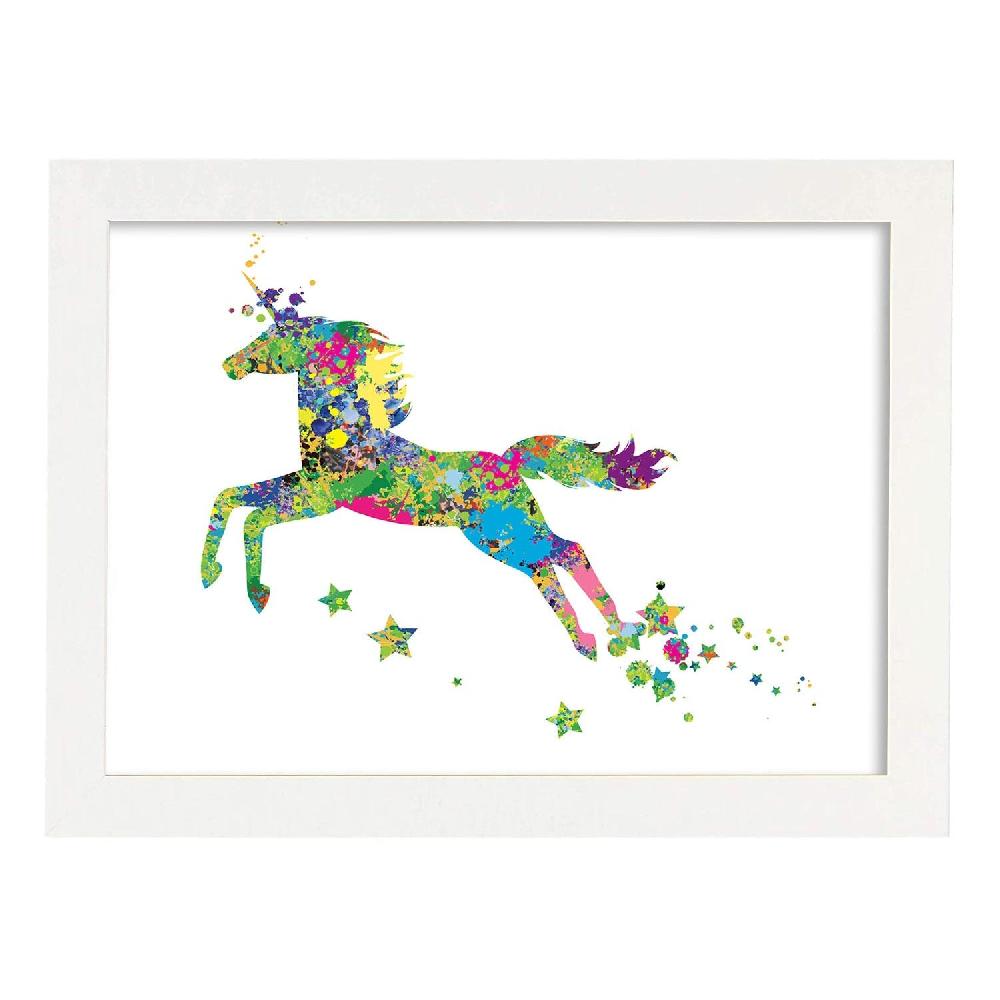 Nacnic Poster De Unicornio Estilo Acuarela