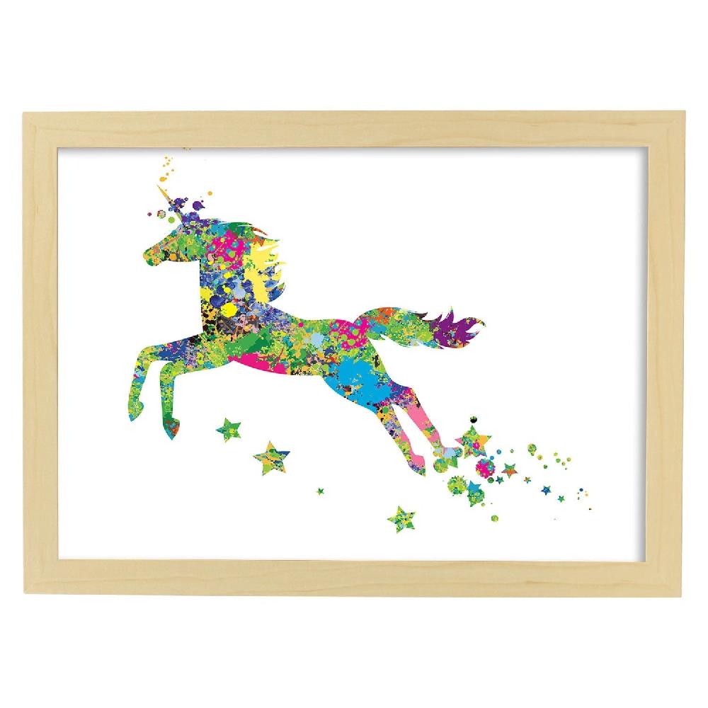 Nacnic Poster De Unicornio Estilo Acuarela