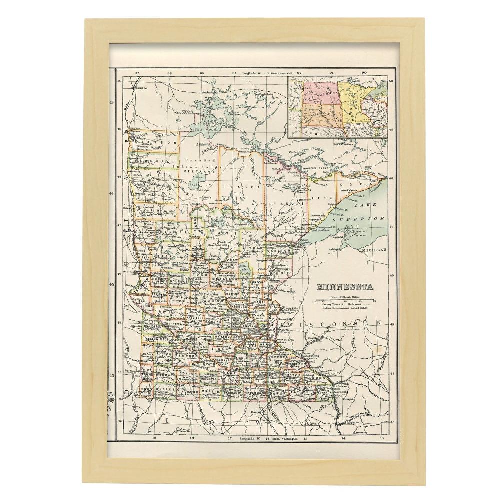 Nacnic Póster De US States011 Minnesota