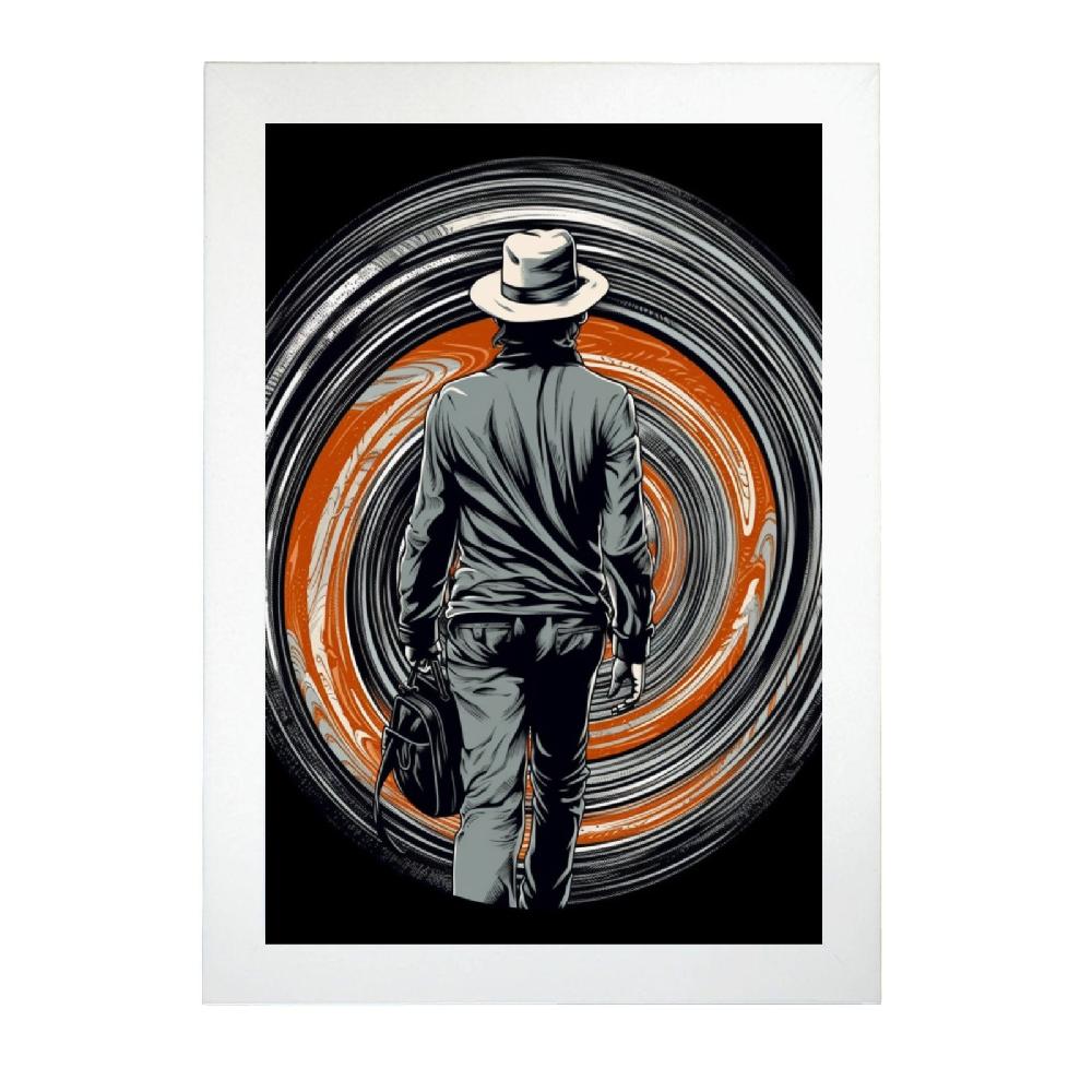 Nacnic Póster De Viajero Del Tiempo Con Sombrero