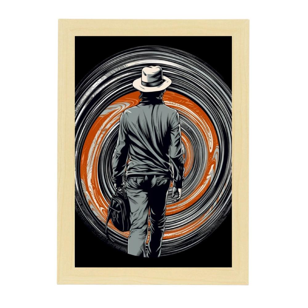 Nacnic Póster De Viajero Del Tiempo Con Sombrero