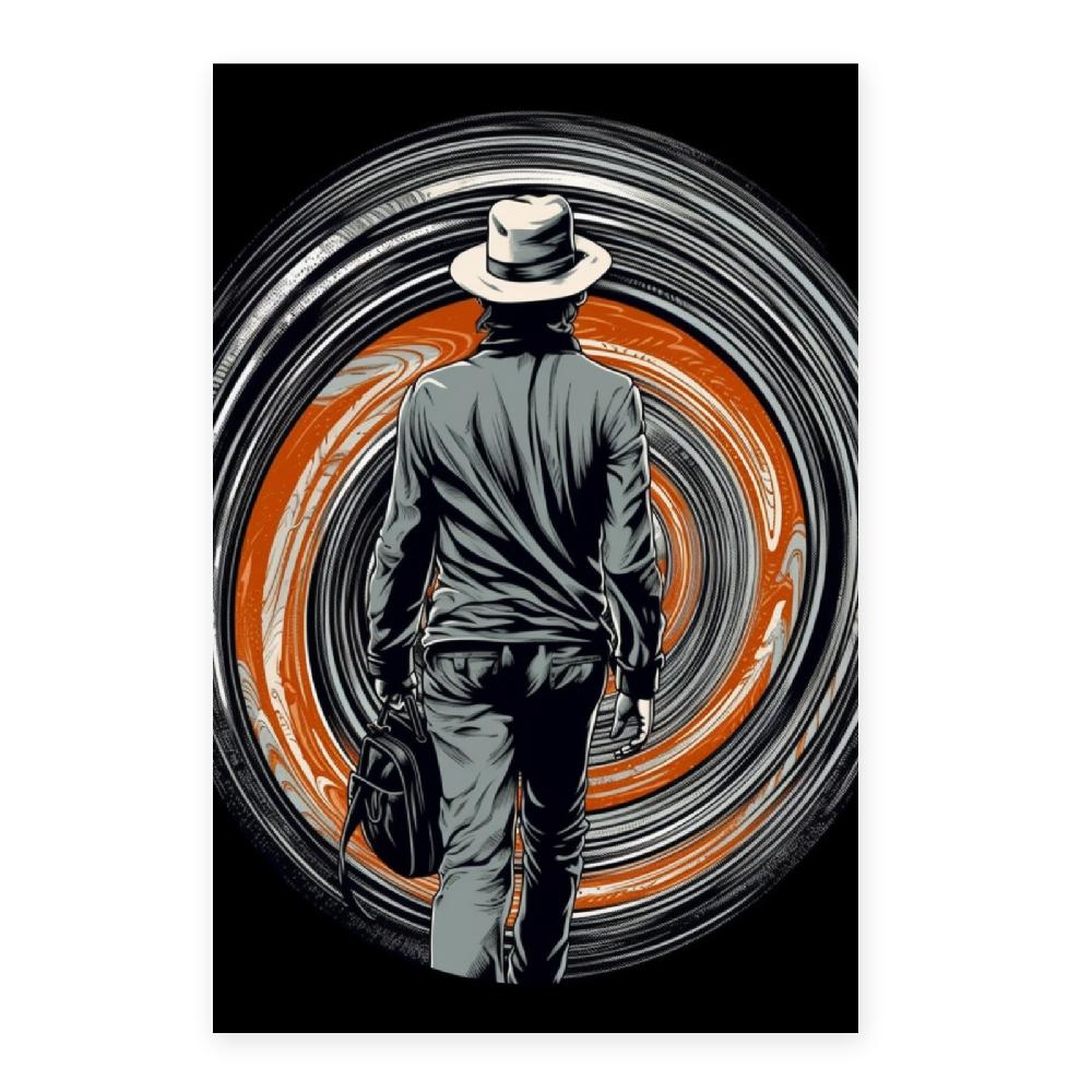 Nacnic Póster De Viajero Del Tiempo Con Sombrero