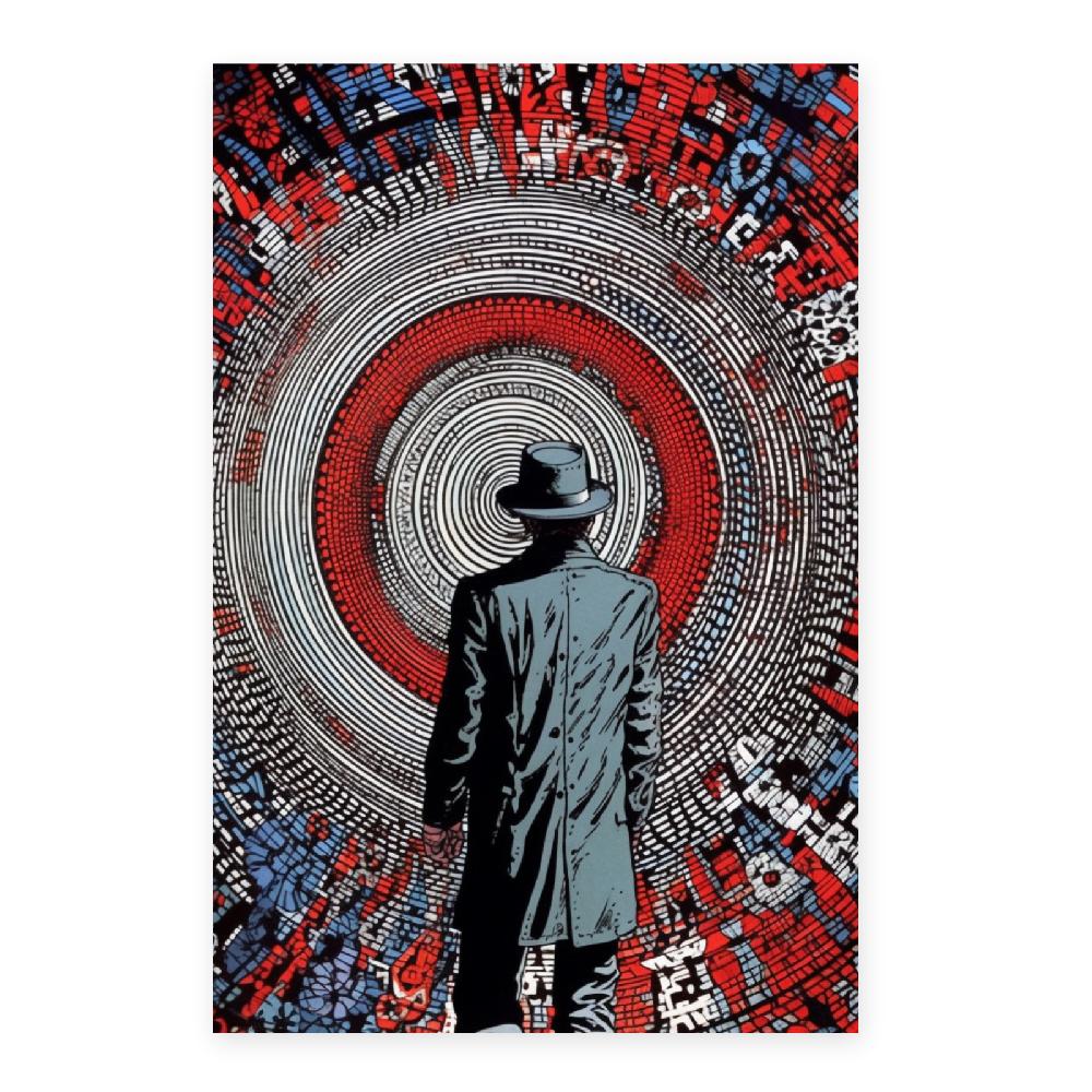 Nacnic Póster De Viajero Del Tiempo Con Sombrero