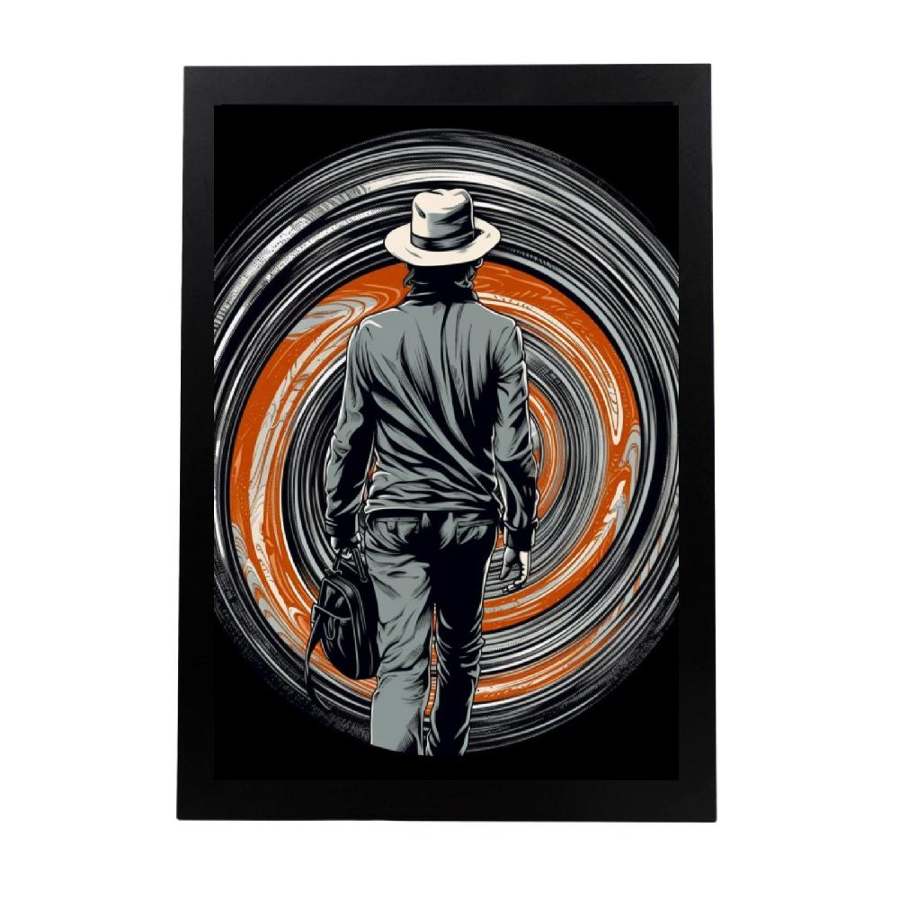 nacnic Póster de Viajero del Tiempo con Sombrero