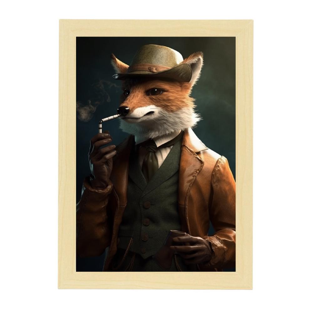 Nacnic Póster De "Zorro Con Traje Y Pipa"